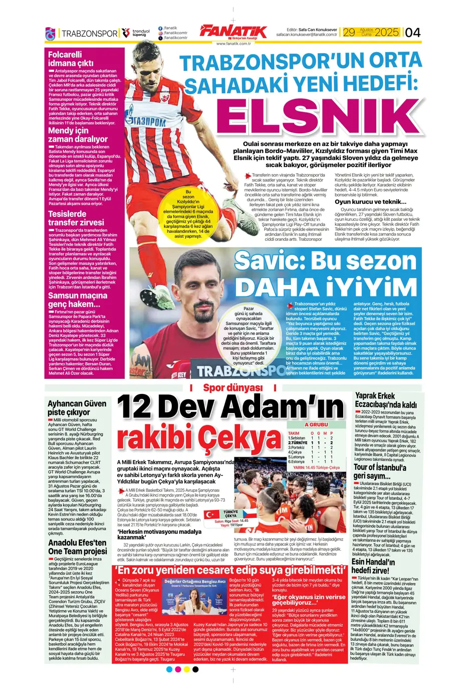 "Avrupa da gitti Solskjaer de" | Sporun manşetleri - 30