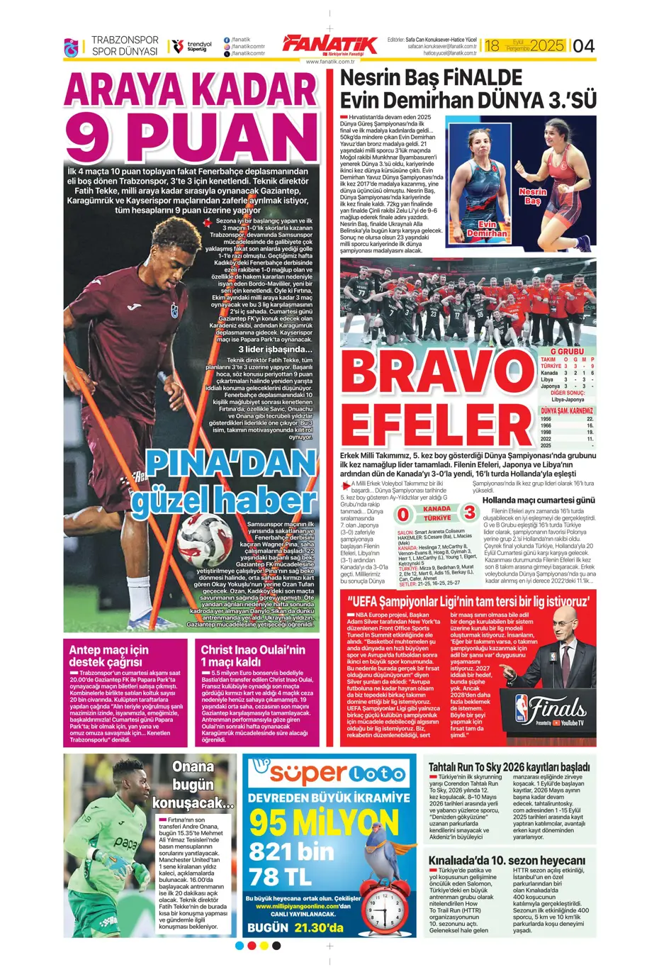 "Fenerbahçe 'Can' evinden vuruldu" | Sporun manşetleri - 21