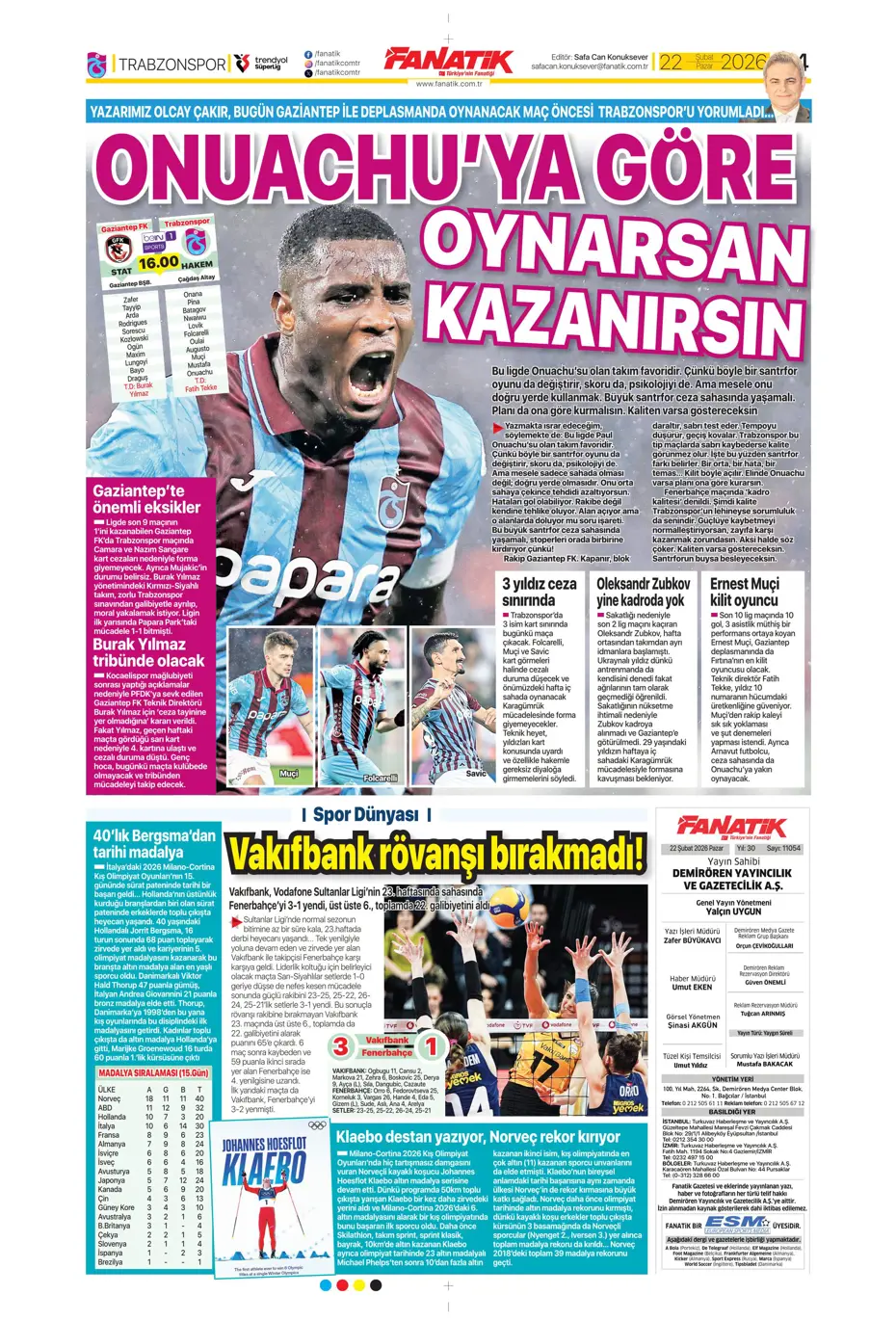 "Beklenen golcü Sörloth" | Sporun manşetleri - 32