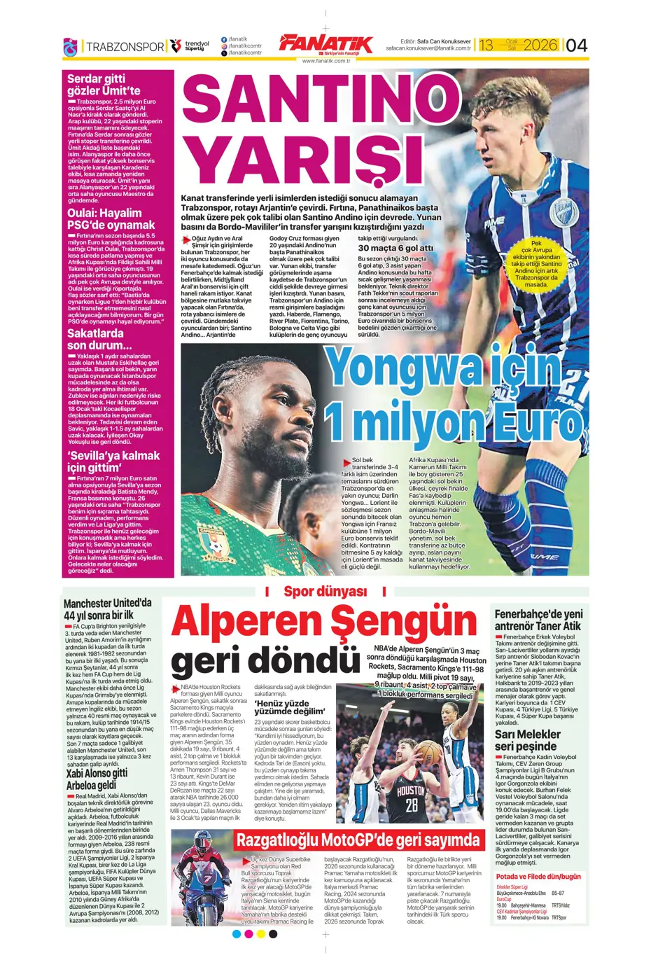 "Elveda! Fenerbahçe'de 20 milyon euroluk ayrılık" | Sporun manşetleri - 27