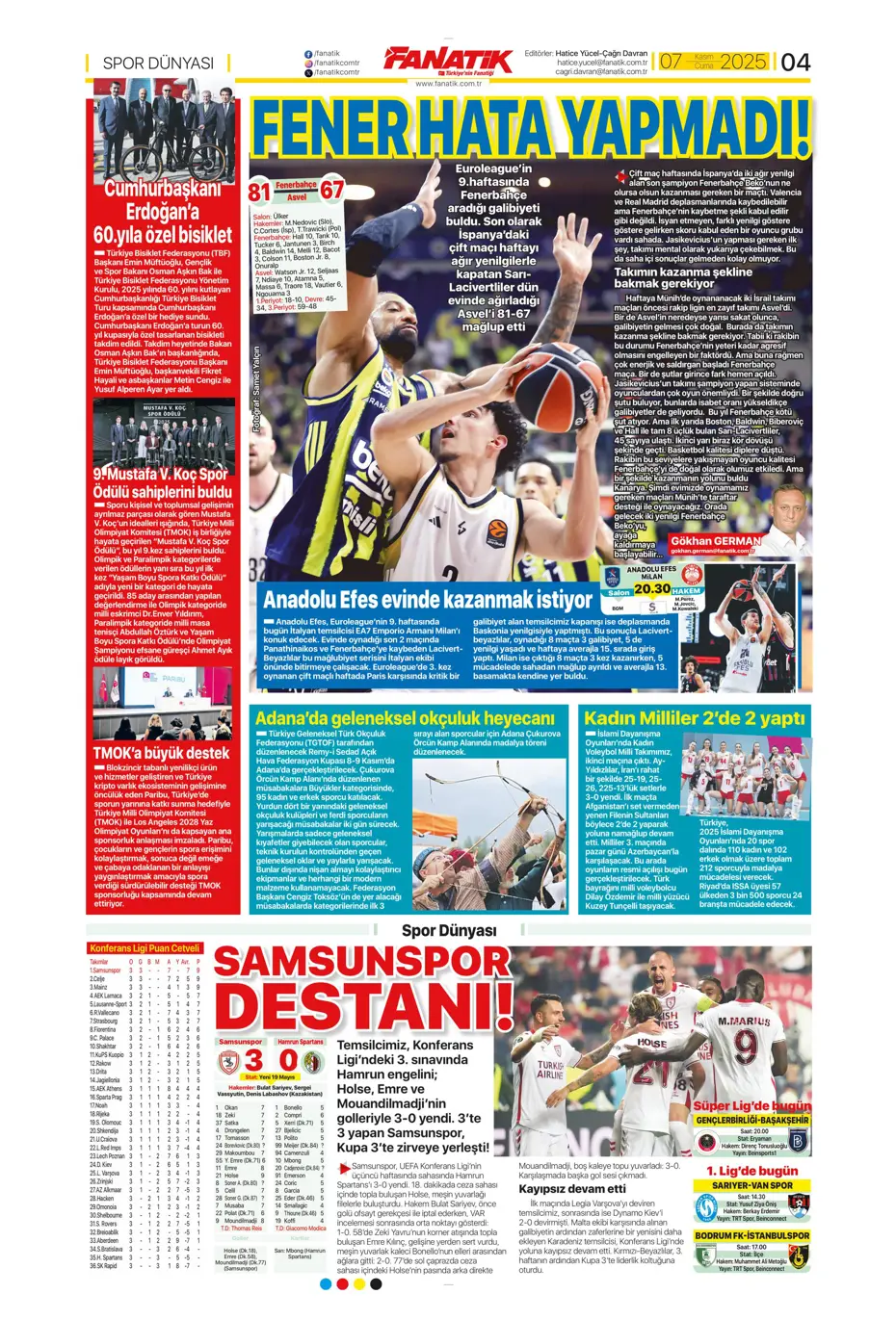 "Hakem Fenerbahçe'nin 2 puanını çaldı" | Sporun manşetleri - 30