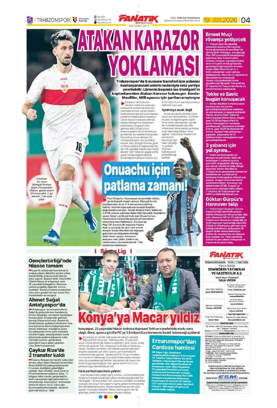 "Batrakov: Galatasaray'a gidiyorum" | Sporun manşetleri - 19