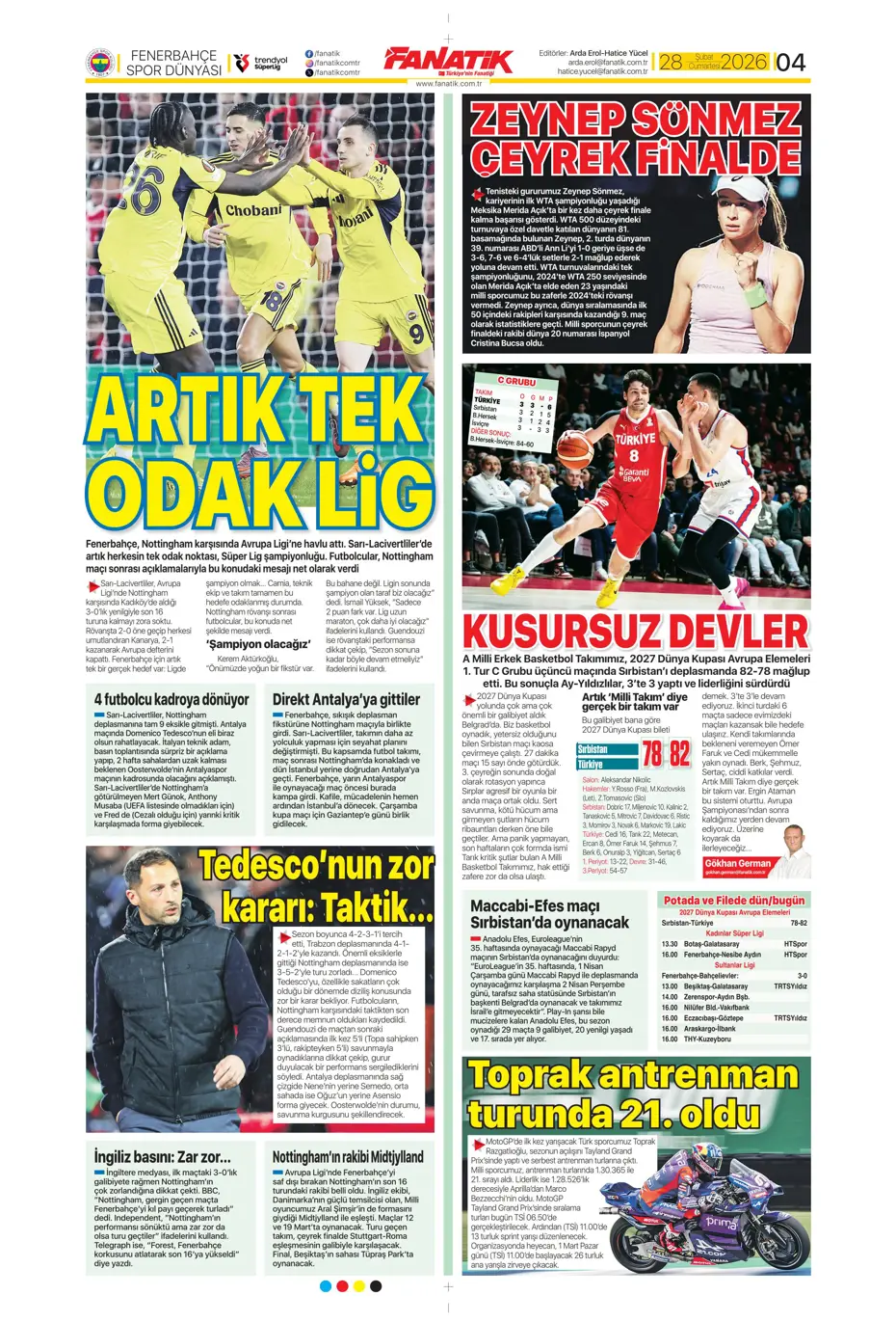 "İsmail Yüksek'e İngiliz takibi" | Sporun manşetleri - 33