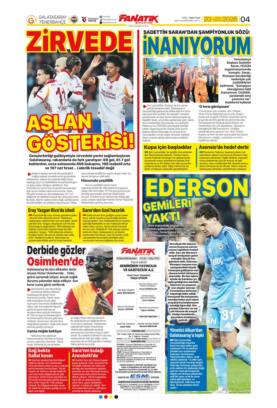 Eyvah! Gabriel Sara için geliyorlar | Sporun manşetleri - 39 Eyvah! Gabriel Sara için geliyorlar | Sporun manşetleri - 39