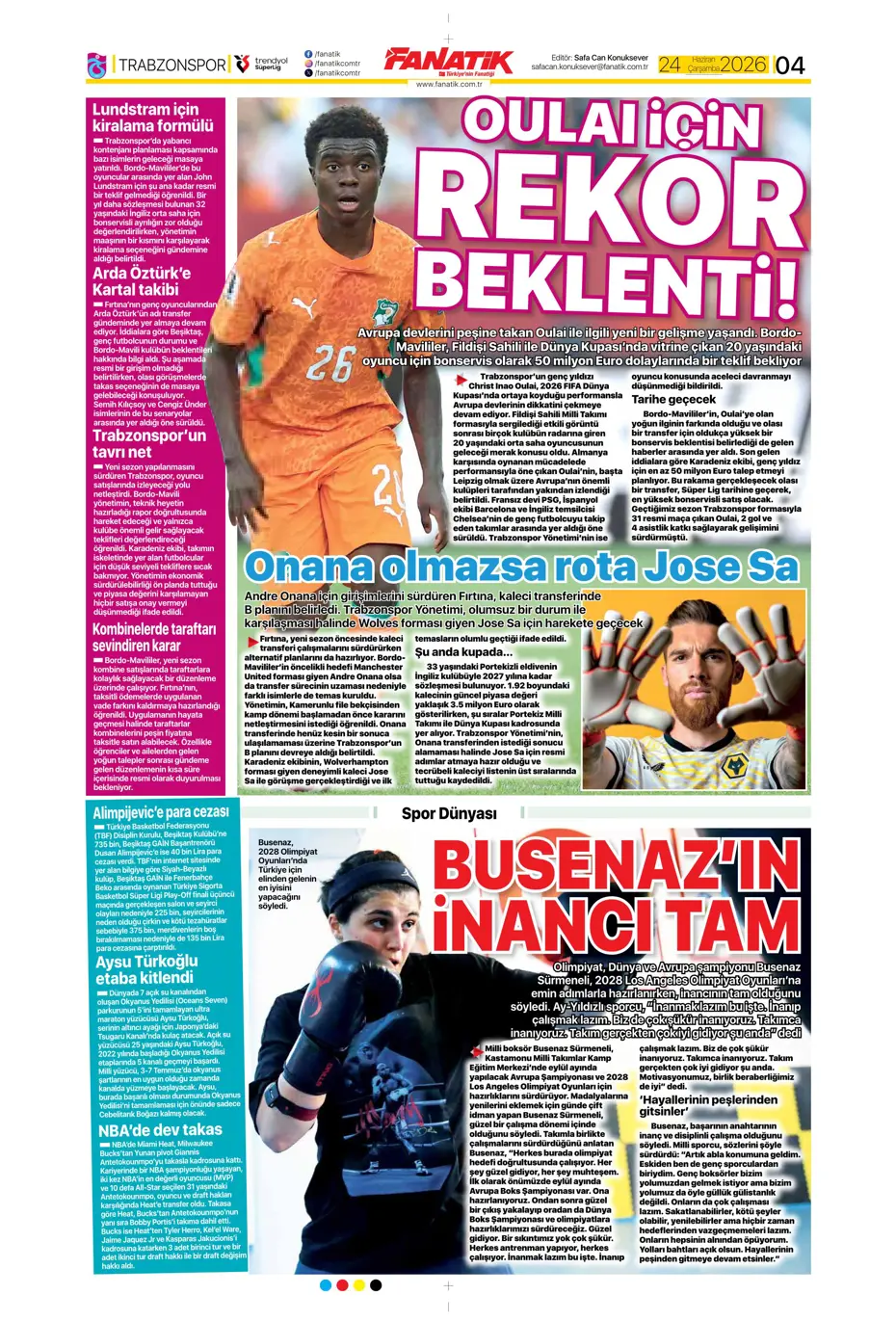 Shomurodov'a karşılık 3 isim! Fenerbahçe'den yılın takası | Sporun manşetleri - 18