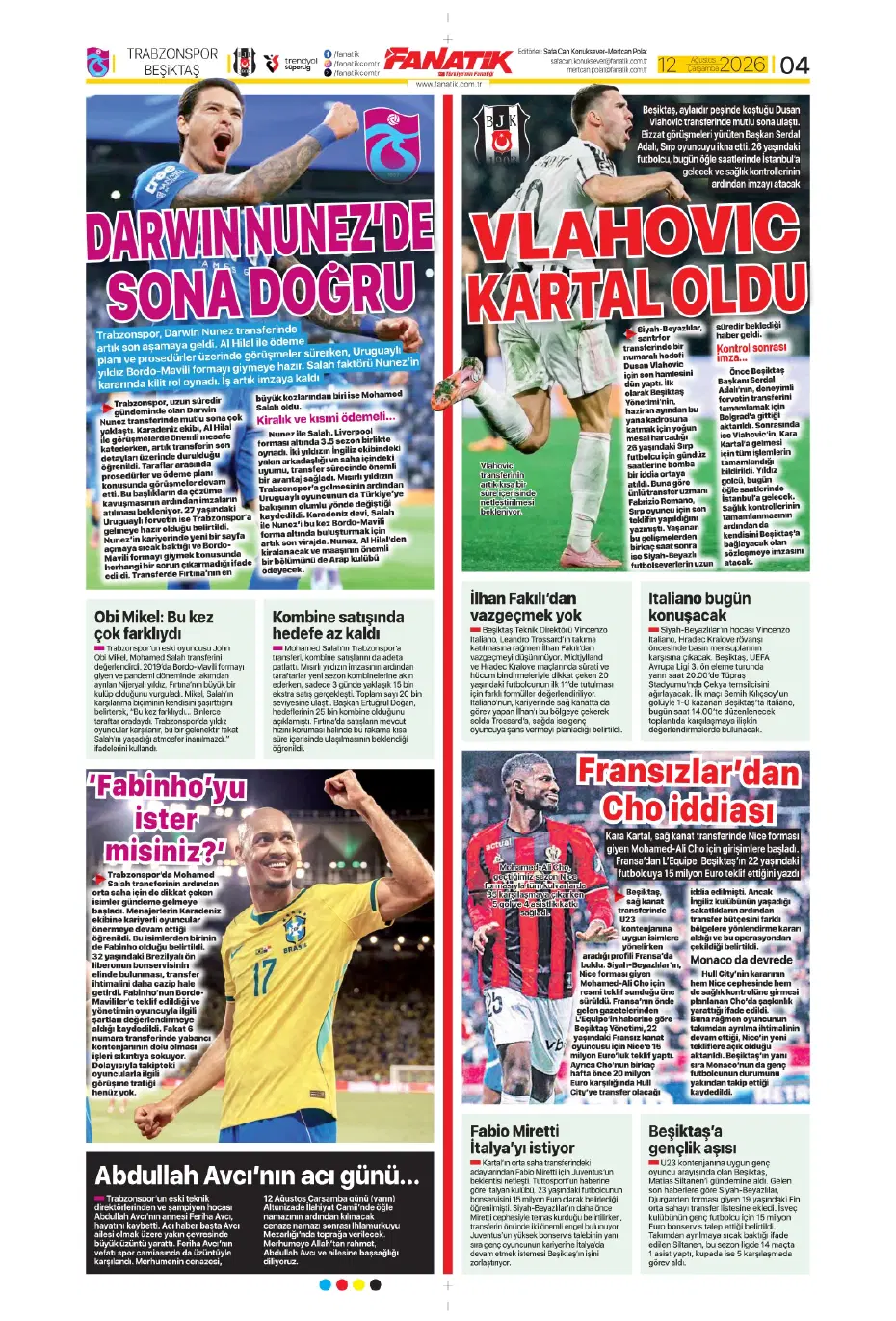 Fred'in hemen ardından bir veda daha geliyor! Yerine gelecek isim çoktan belli | Sporun manşetleri - 19 Fred'in hemen ardından bir veda daha geliyor! Yerine gelecek isim çoktan belli | Sporun manşetleri - 19