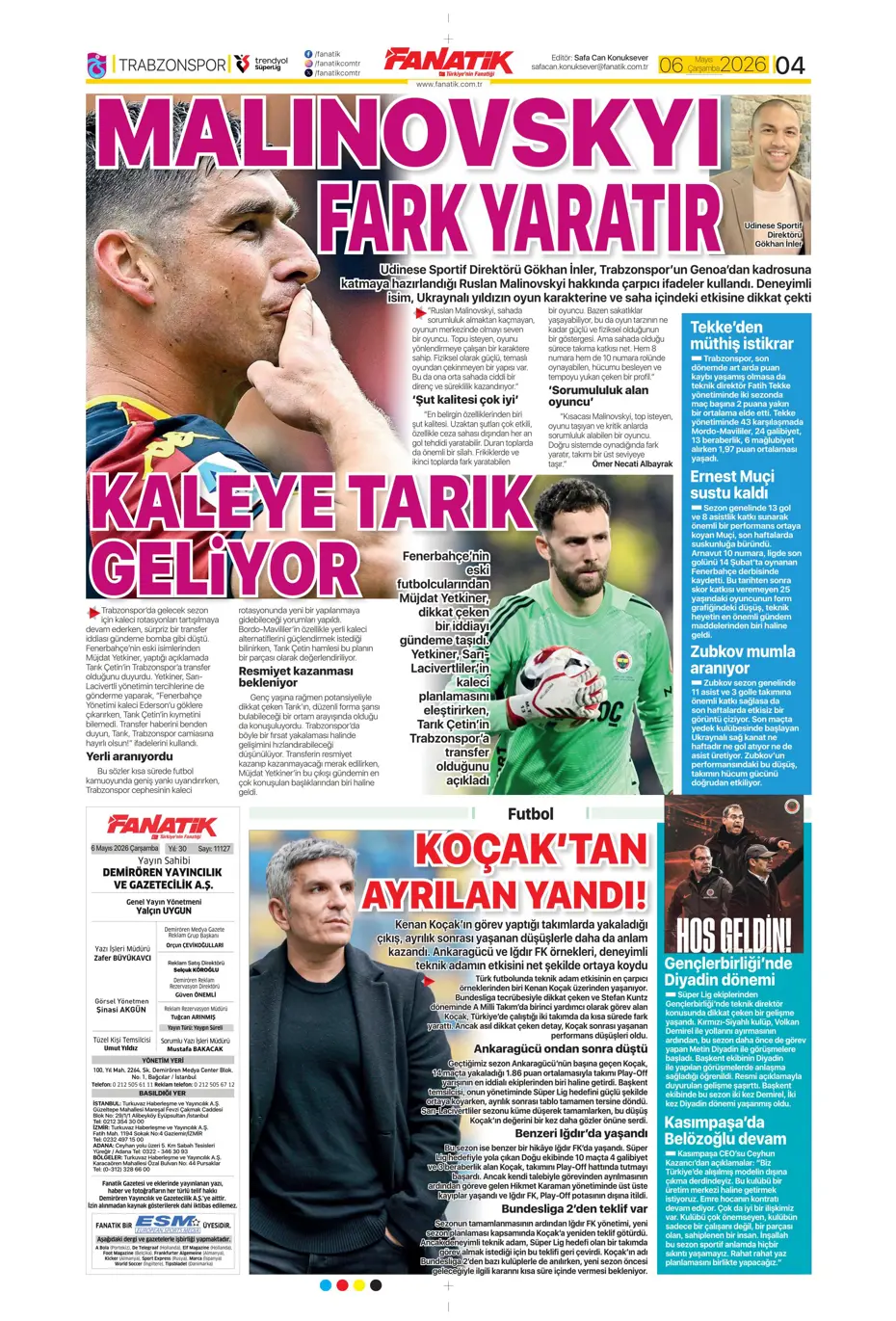 Sadettin Saran giderayak 3 yıldızı Fenerbahçe'ye kazandırıyor | Sporun manşetleri - 26 Sadettin Saran giderayak 3 yıldızı Fenerbahçe'ye kazandırıyor | Sporun manşetleri - 26