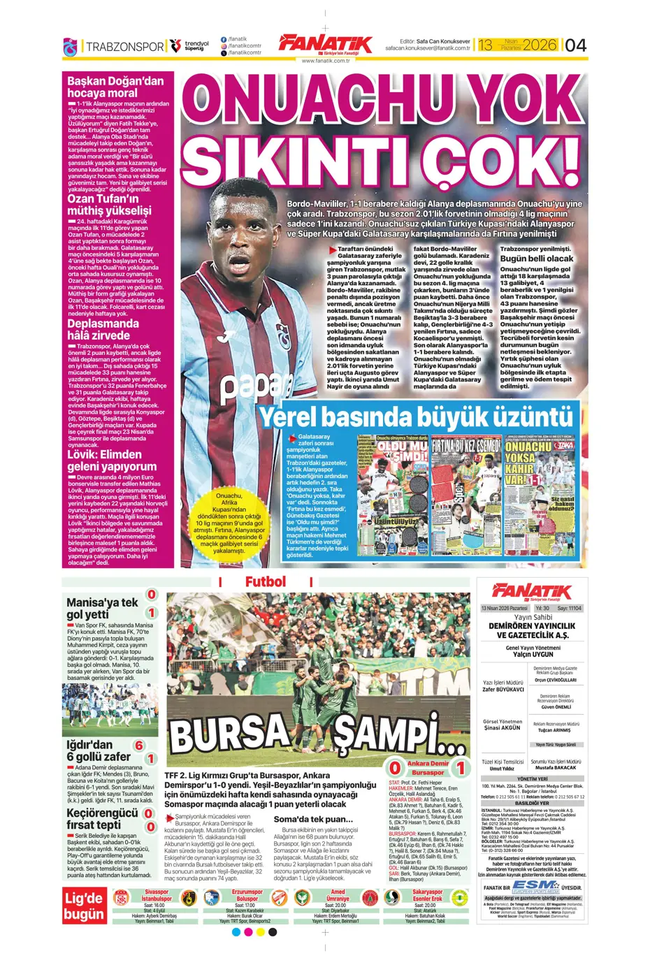"Aslan krize girdi" | Sporun manşetleri - 22