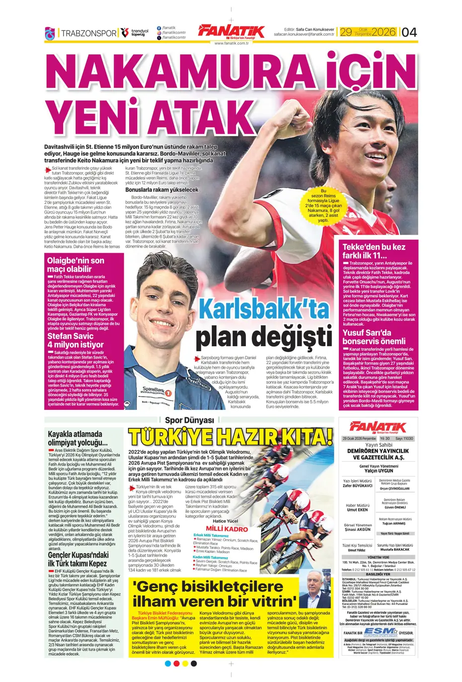 "Galatasaray'dan Şampiyonlar Ligi maçı sonrası transfer: İş bitirildi" | Sporun manşetleri - 31 "Galatasaray'dan Şampiyonlar Ligi maçı sonrası transfer: İş bitirildi" | Sporun manşetleri - 31