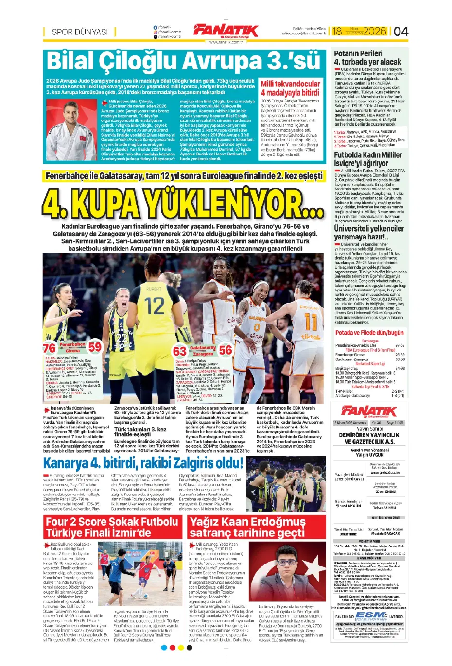 Ederson acı son | Sporun manşetleri - 17