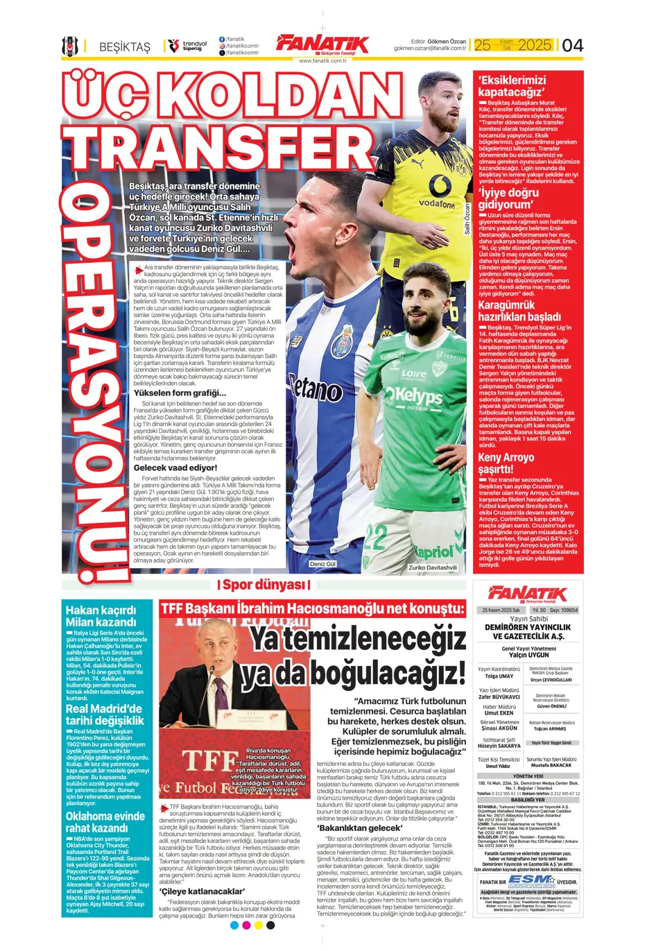 "Fenerbahçe'ye sürpriz golcü: Franculino Dju" | Sporun manşetleri - 30 "Fenerbahçe'ye sürpriz golcü: Franculino Dju" | Sporun manşetleri - 30