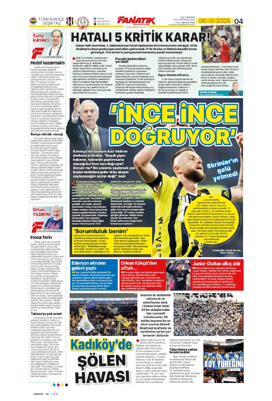 "Kadıköy'ün kralı Kartal" | Sporun manşetleri - 15 "Kadıköy'ün kralı Kartal" | Sporun manşetleri - 15