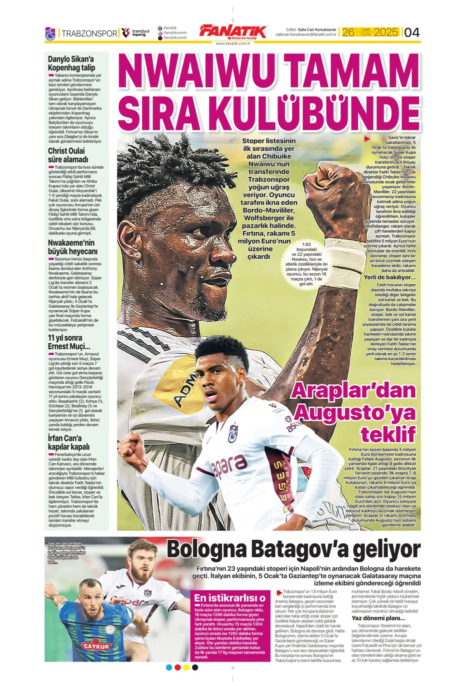 "Kerem Aktürkoğlu'na beklenmedik talip çıktı" | Sporun manşetleri - 35