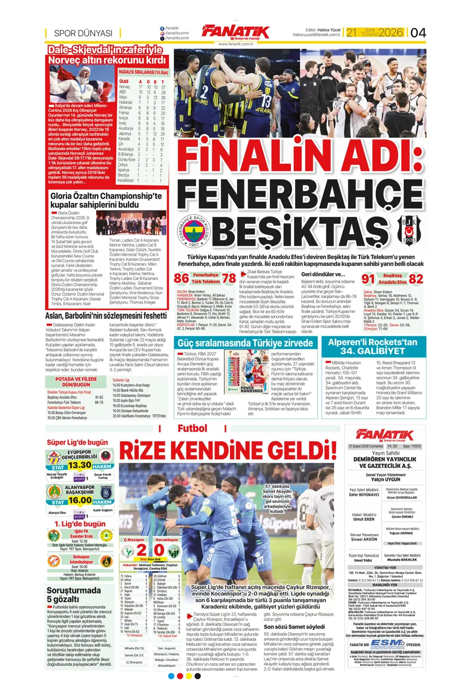 "İlk transfer Altay Bayındır" | Sporun manşetleri - 37