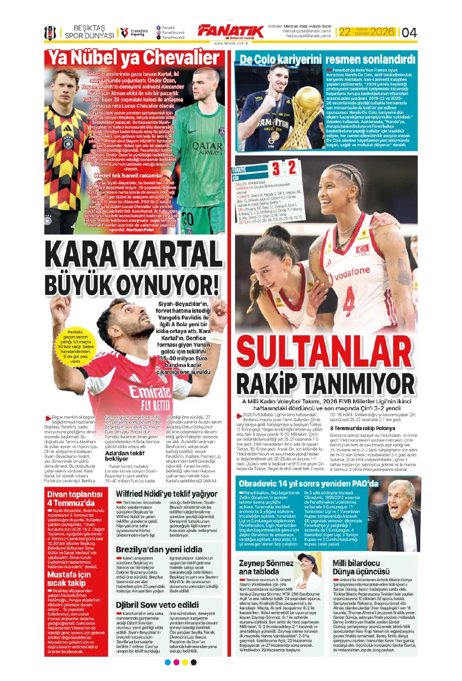İsmail Kartal'dan Sidiki Cherif'le ilgili karar çıktı | Sporun manşetleri - 19 İsmail Kartal'dan Sidiki Cherif'le ilgili karar çıktı | Sporun manşetleri - 19