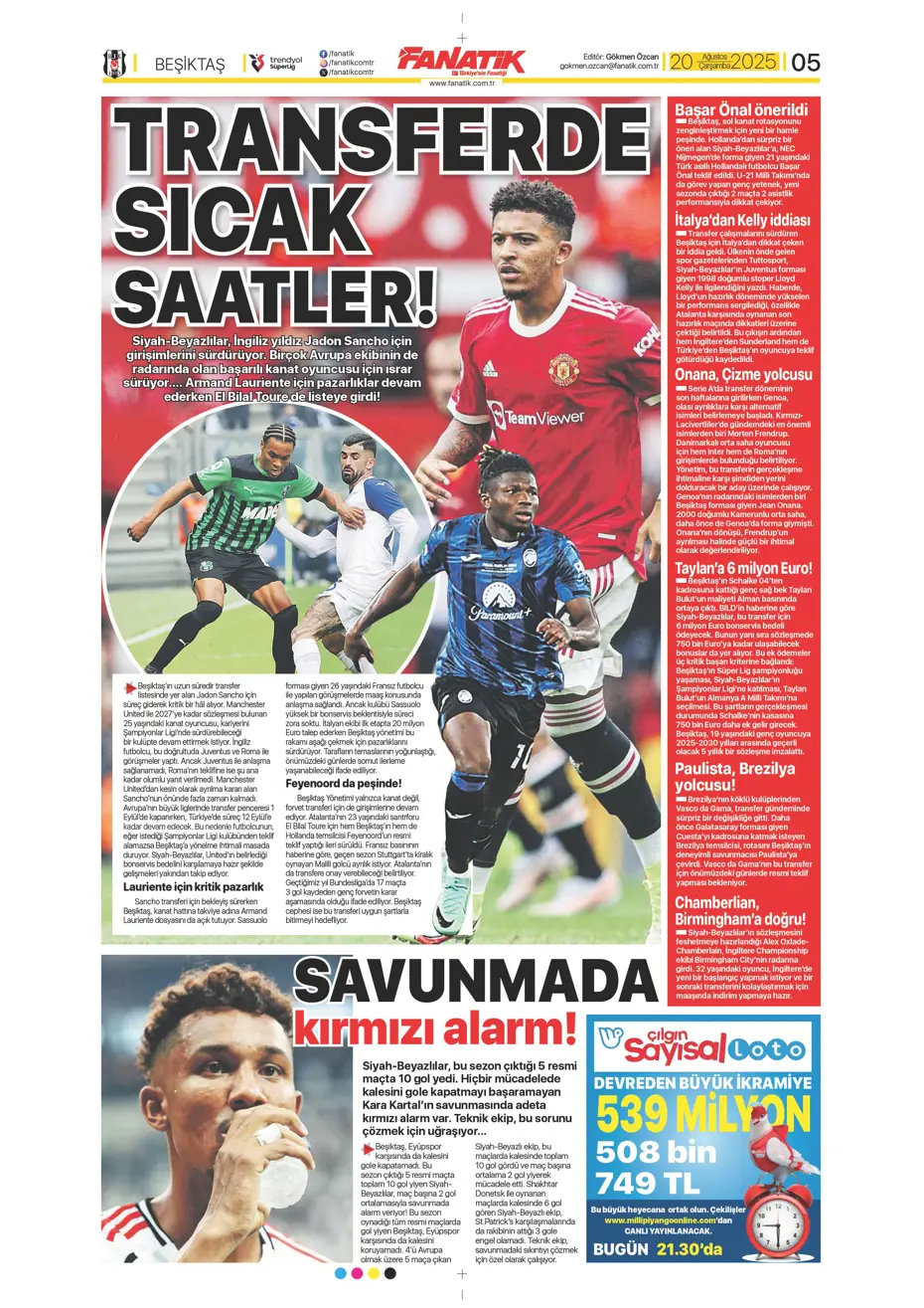 "Fenerbahçe'den Nene sonrası bir transfer daha" | Sporun manşetleri - 27