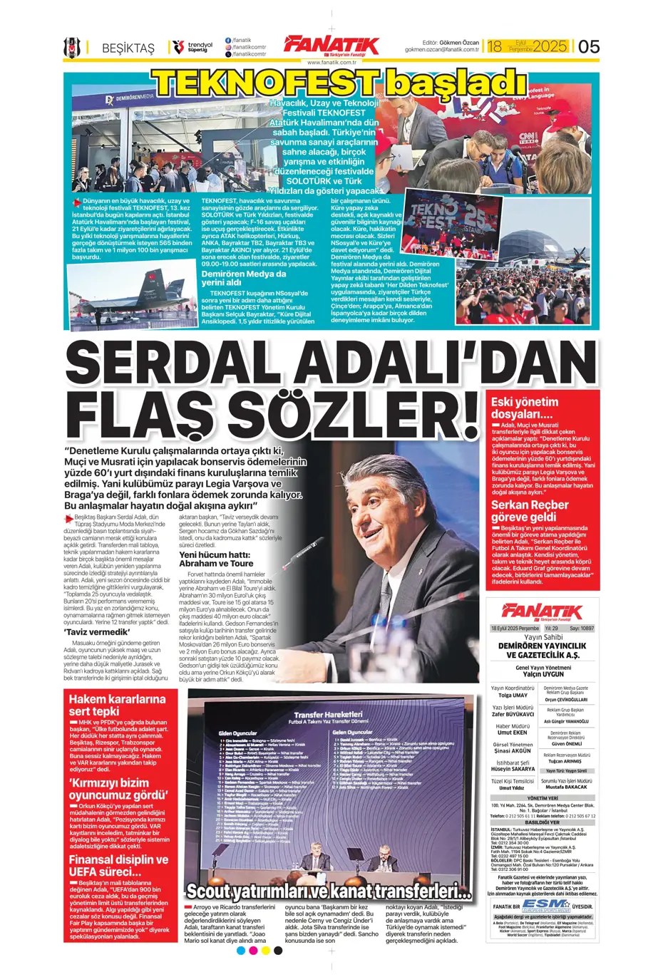 "Fenerbahçe 'Can' evinden vuruldu" | Sporun manşetleri - 20