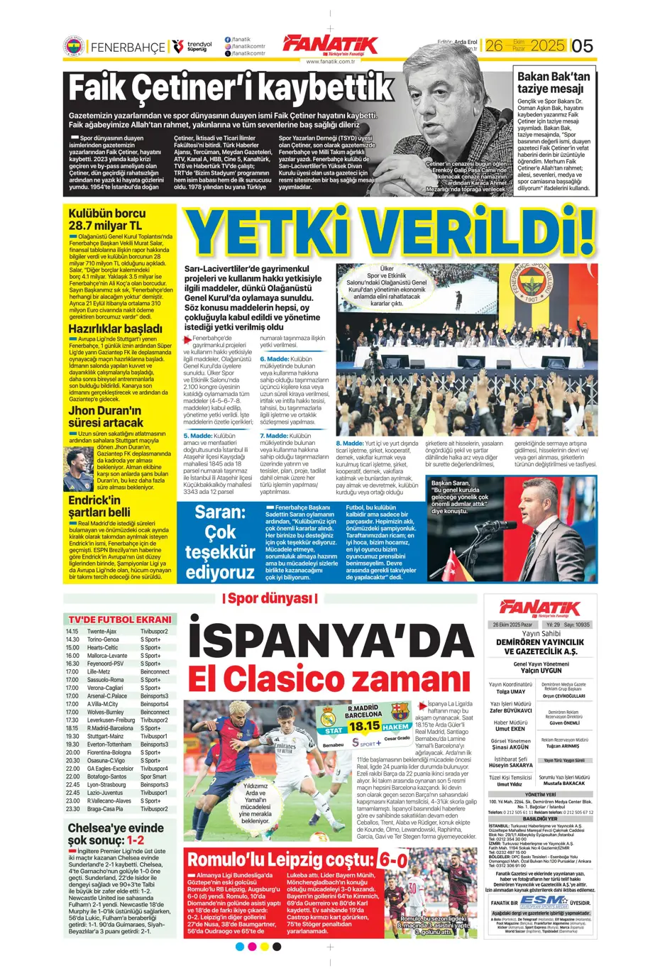 "Fenerbahçe'ye gol makinesi Sörloth" | Sporun manşetleri - 28 "Fenerbahçe'ye gol makinesi Sörloth" | Sporun manşetleri - 28