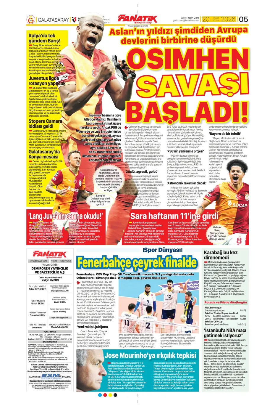 "Vitor Pereira Fenerbahçe'yi mat etti" | Sporun manşetleri - 18