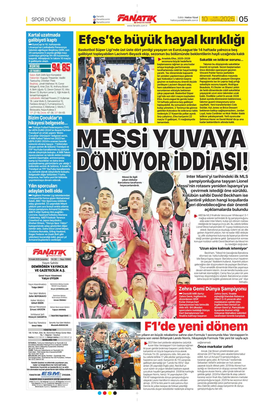 "Galatasaray 10 saniyede yıkıldı" | Sporun manşetleri - 25