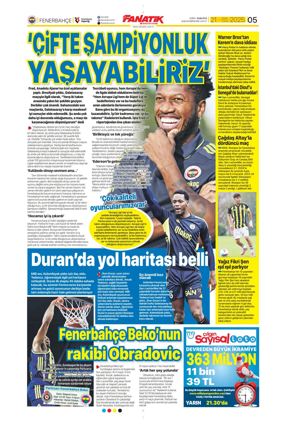 "Galatasaray'dan Rodrygo bombası" | Sporun manşetleri - 19