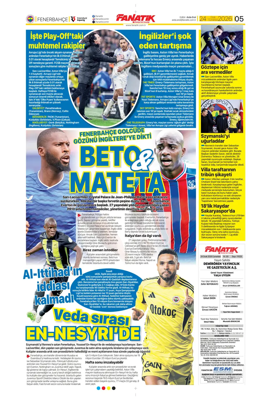 "Yaser Asprilla, Galatasaray'da" | Sporun manşetleri - 26