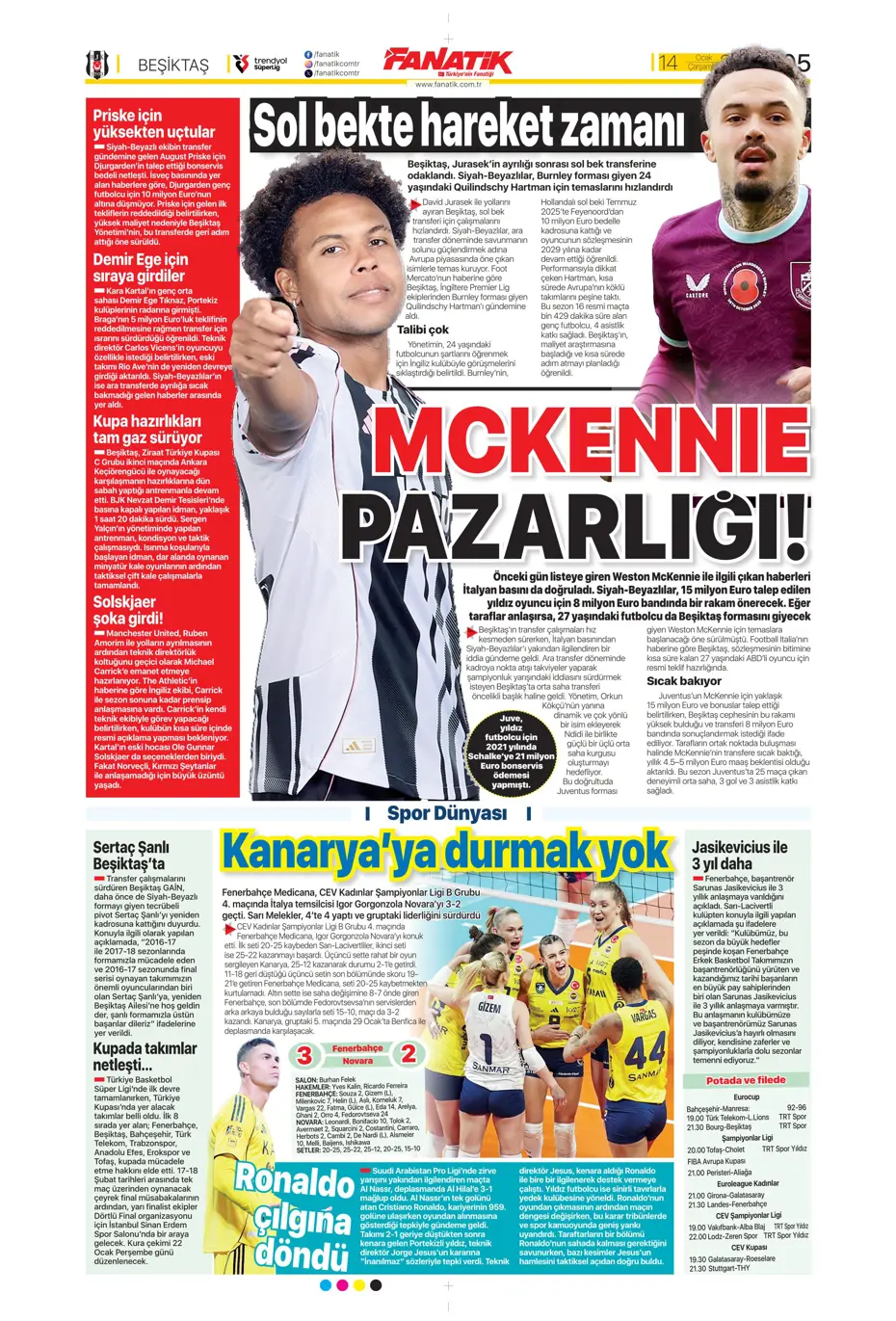 "N'Golo Kante Fenerbahçe'de" | Sporun manşetleri - 32