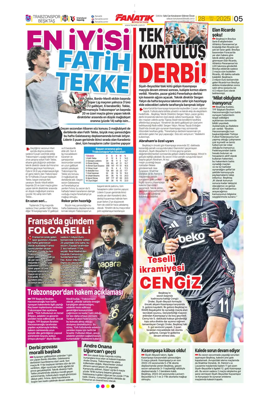 "Galatasaray'dan ocakta 2 bomba transfer" | Sporun manşetleri - 31 "Galatasaray'dan ocakta 2 bomba transfer" | Sporun manşetleri - 31