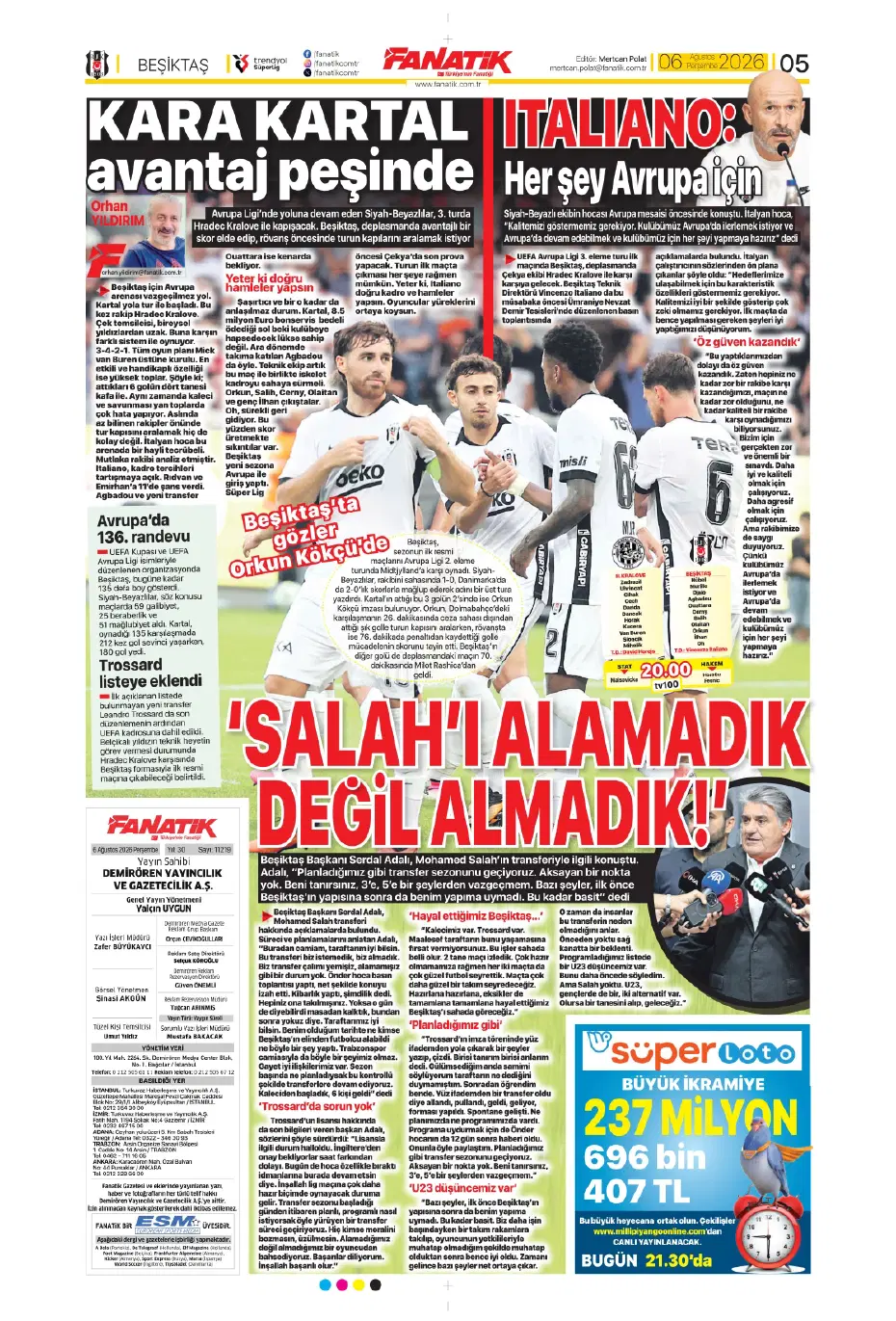 Tüm dünya Salah ve Trabzonspor'u konuşuyor | Sporun manşetleri - 13 Tüm dünya Salah ve Trabzonspor'u konuşuyor | Sporun manşetleri - 13