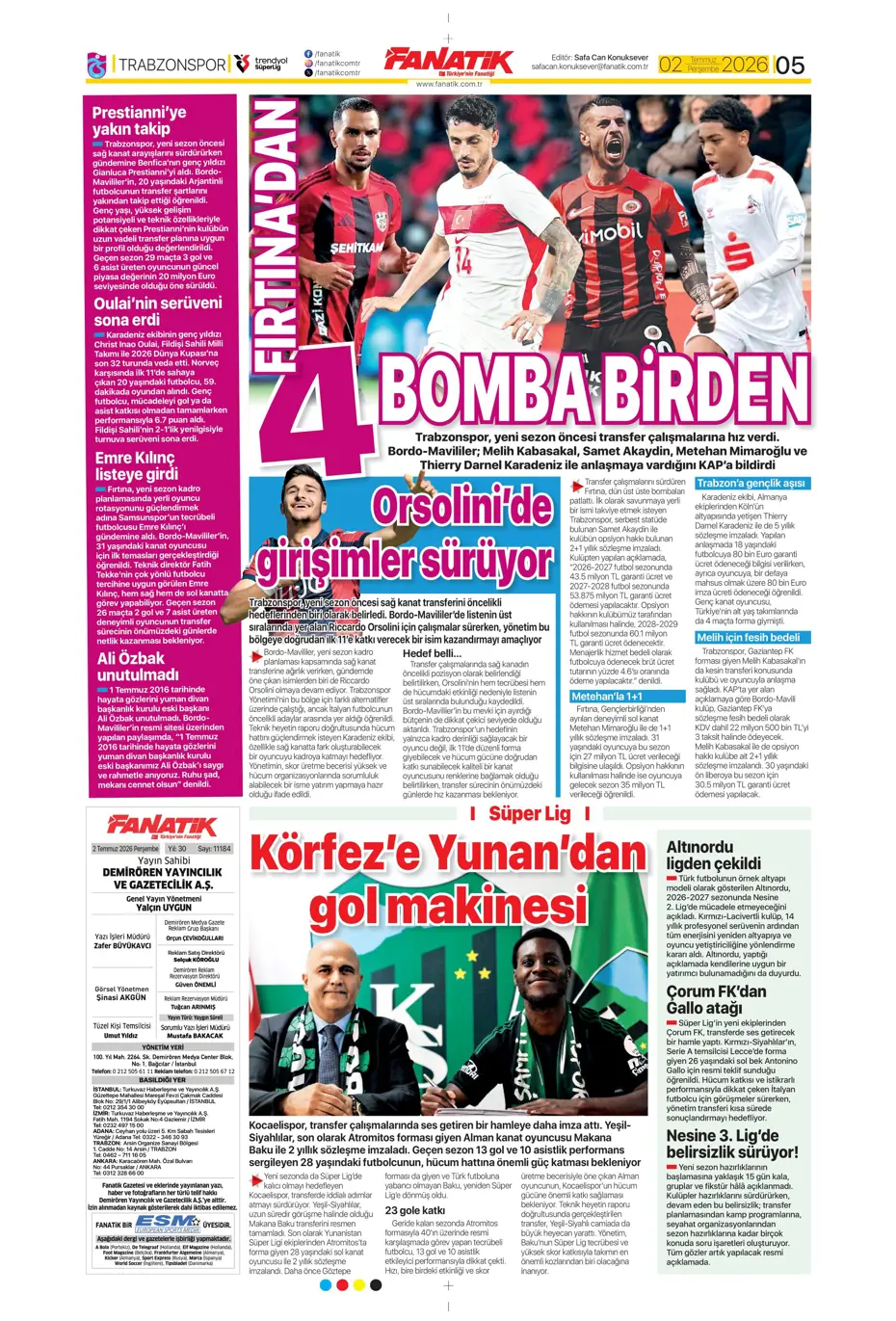 Fenerbahçe'den şok Malang Sarr kararı! Anlaşma sağlanmışken yüz çevrildi | Sporun manşetleri - 17 Fenerbahçe'den şok Malang Sarr kararı! Anlaşma sağlanmışken yüz çevrildi | Sporun manşetleri - 17