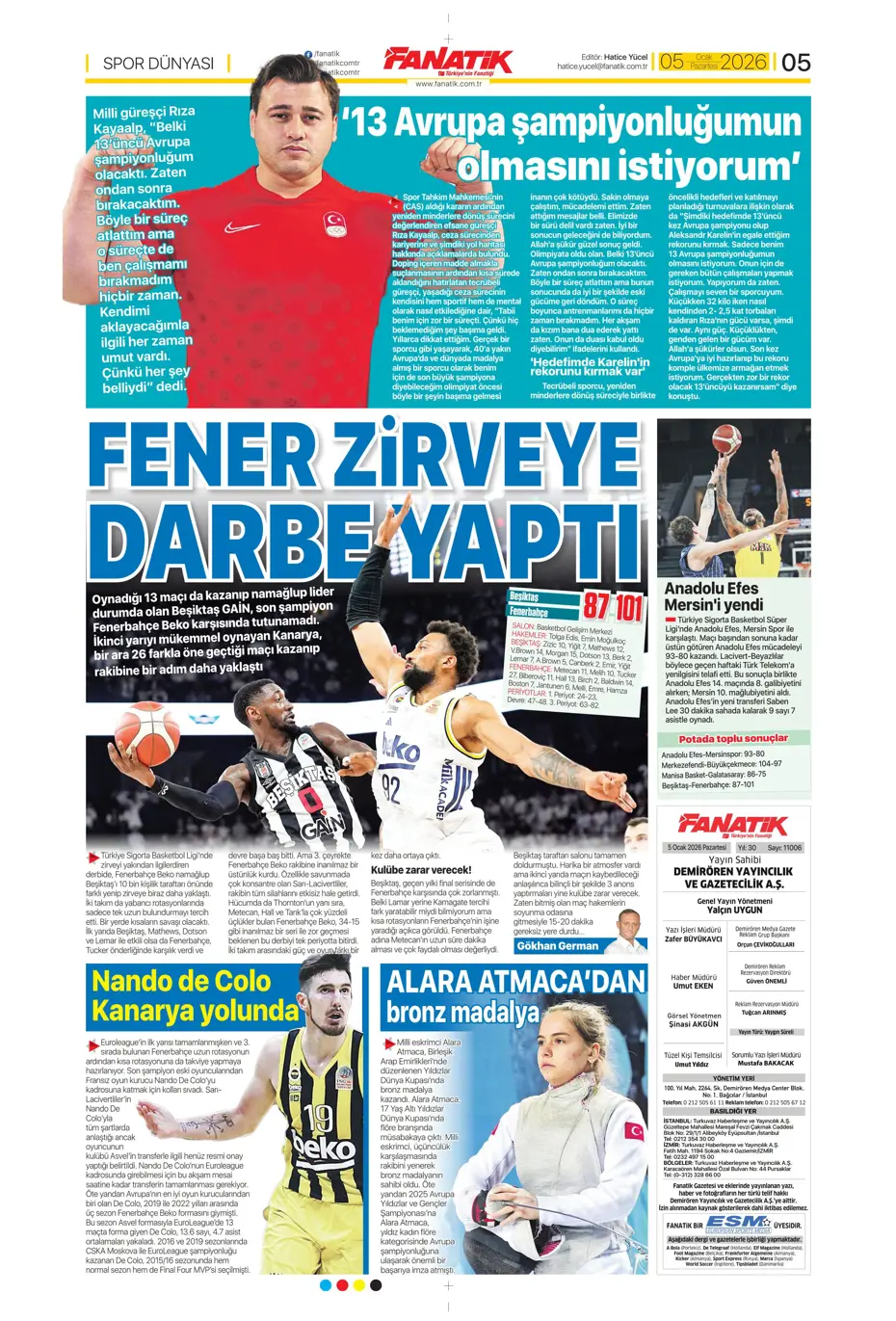 "Fenerbahçe'ye yeni yılın ilk piyangosu Sofyan Amrabat'tan" | Sporun manşetleri - 37