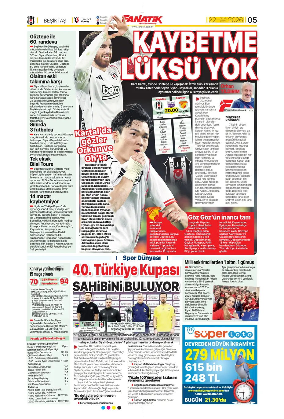 "Beklenen golcü Sörloth" | Sporun manşetleri - 33