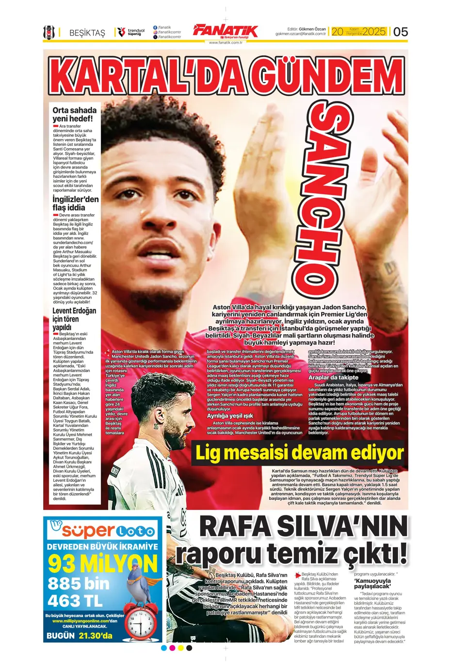 "Leao bombası" | Sporun manşetleri - 23