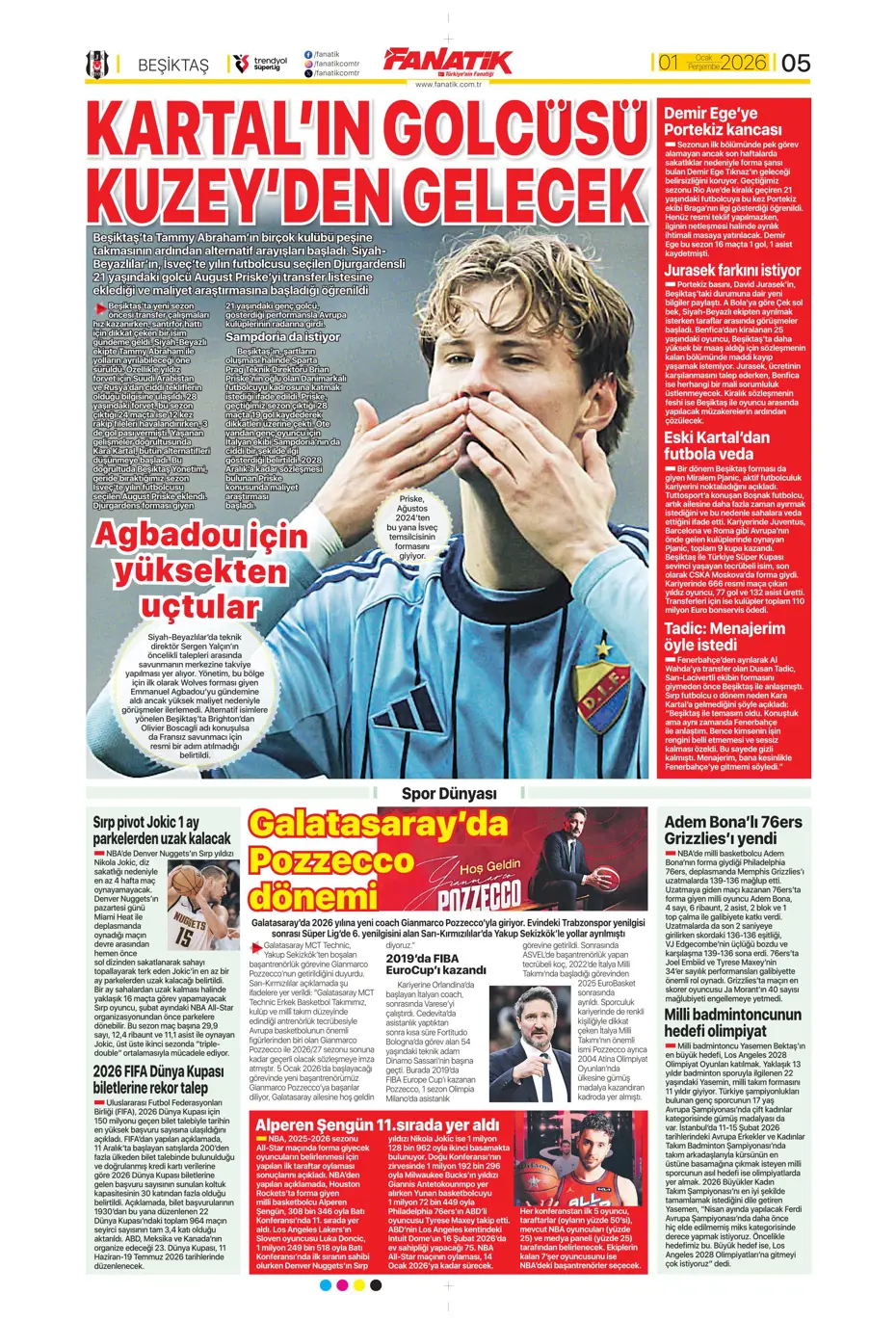 "Tedesco'dan transferde 3 isme olumlu rapor" | Sporun manşetleri - 18