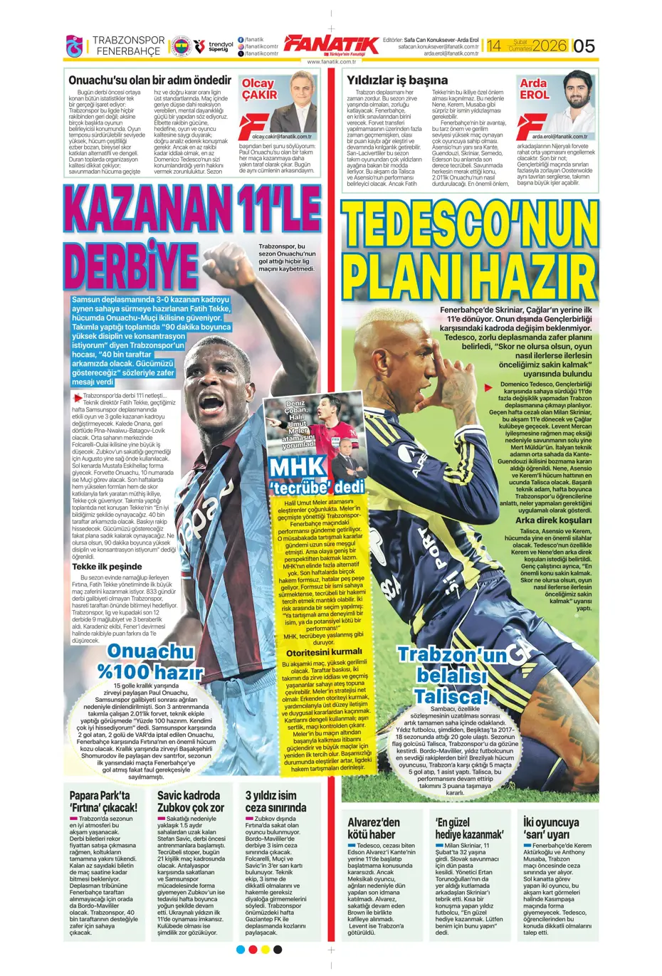 "Tedesco'dan Kerem Aktürkoğlu ve Musaba için flaş karar" | Sporun manşetleri - 23 "Tedesco'dan Kerem Aktürkoğlu ve Musaba için flaş karar" | Sporun manşetleri - 23