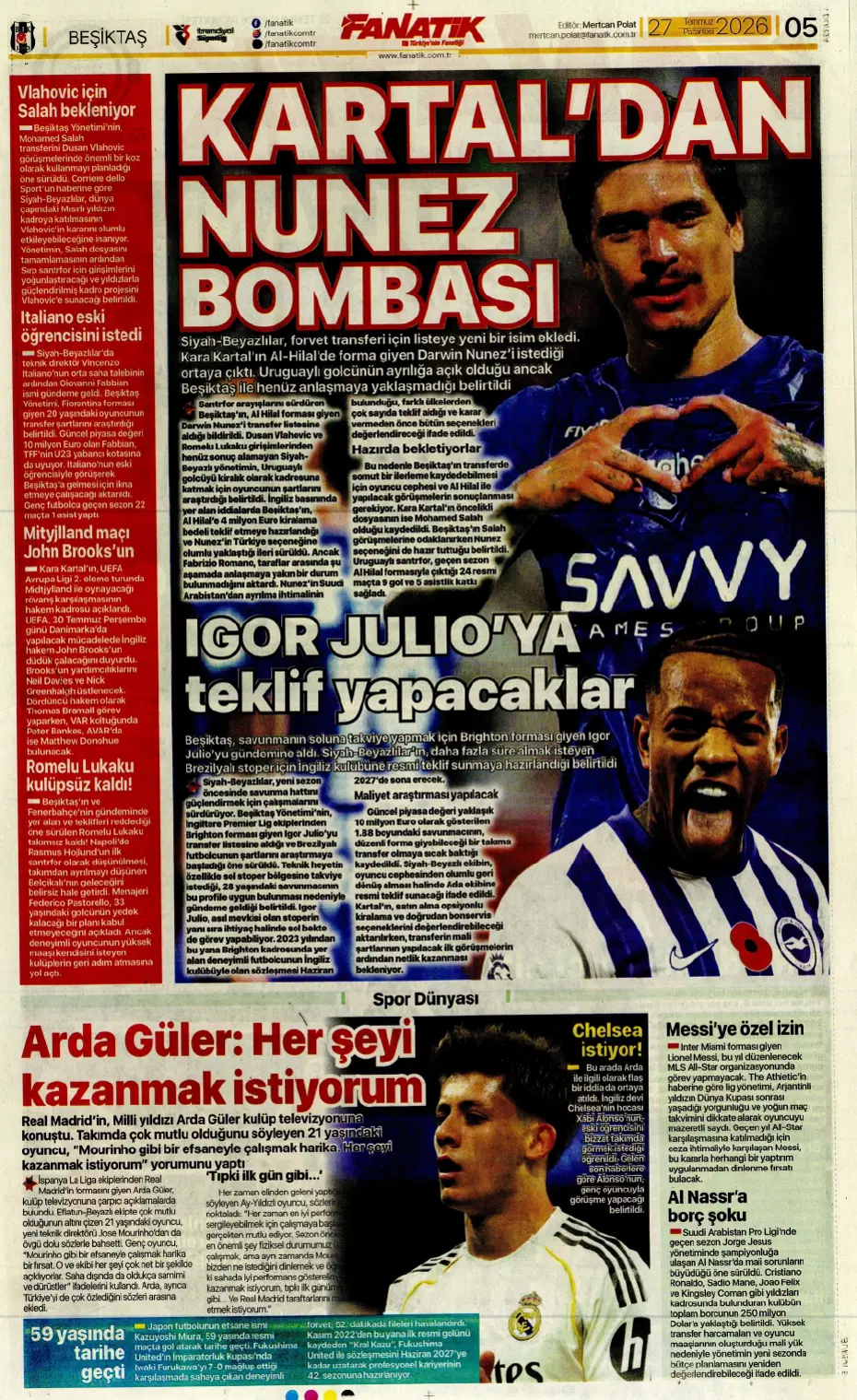 Transferde Günay Güvenç bombası patlamak üzere | Sporun manşetleri - 16