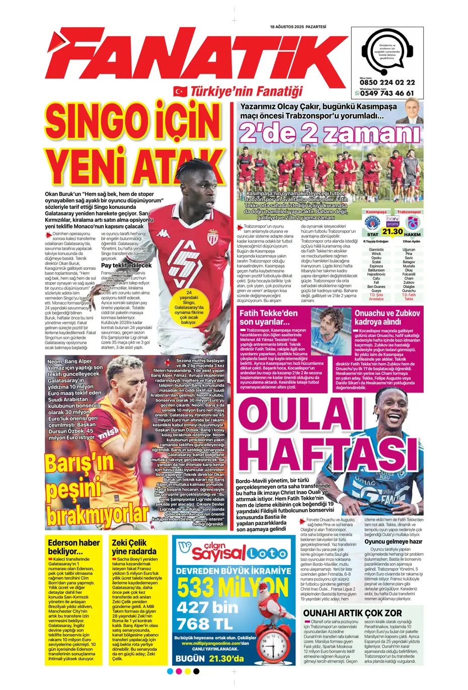 "Galatasaray'dan Antony bombası" | Sporun manşetleri - 29