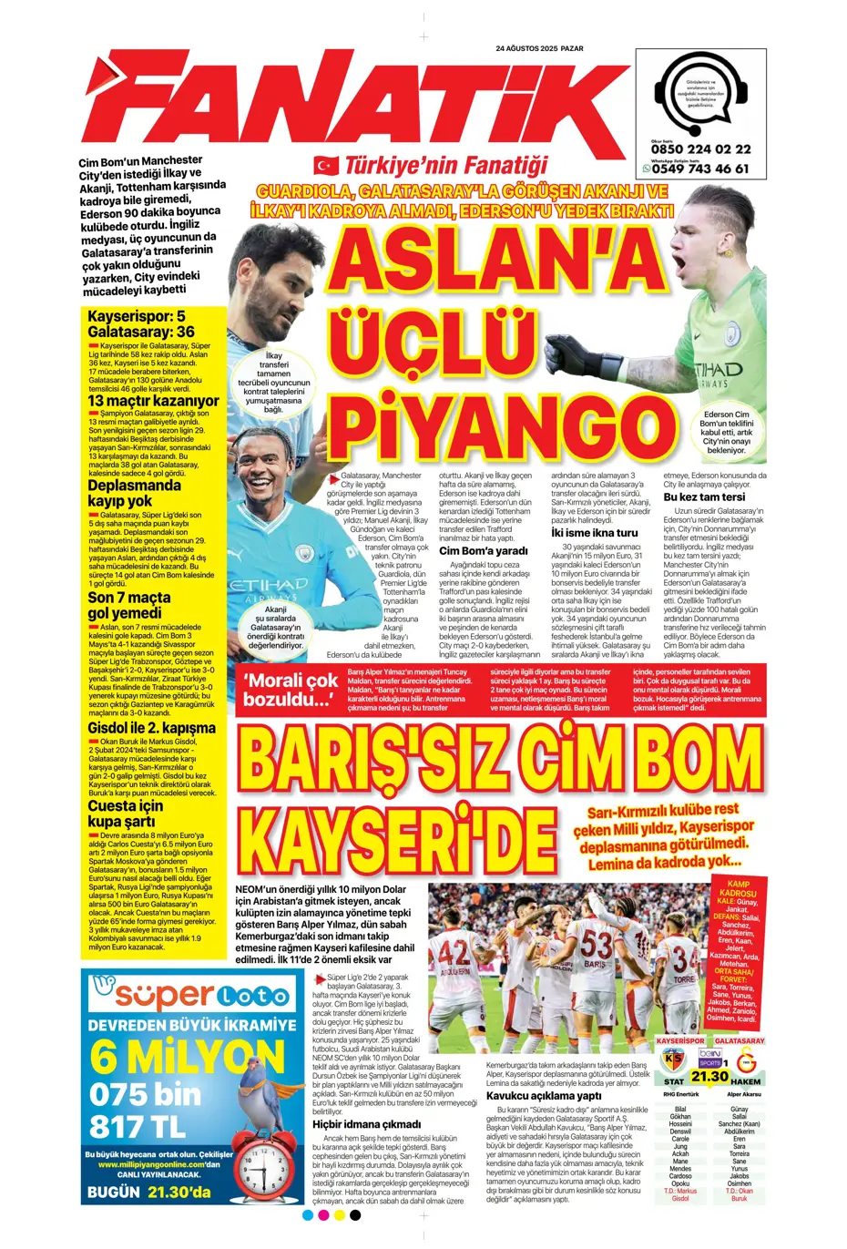 "Galatasaray'a üçlü piyango" | Sporun manşetleri - 38