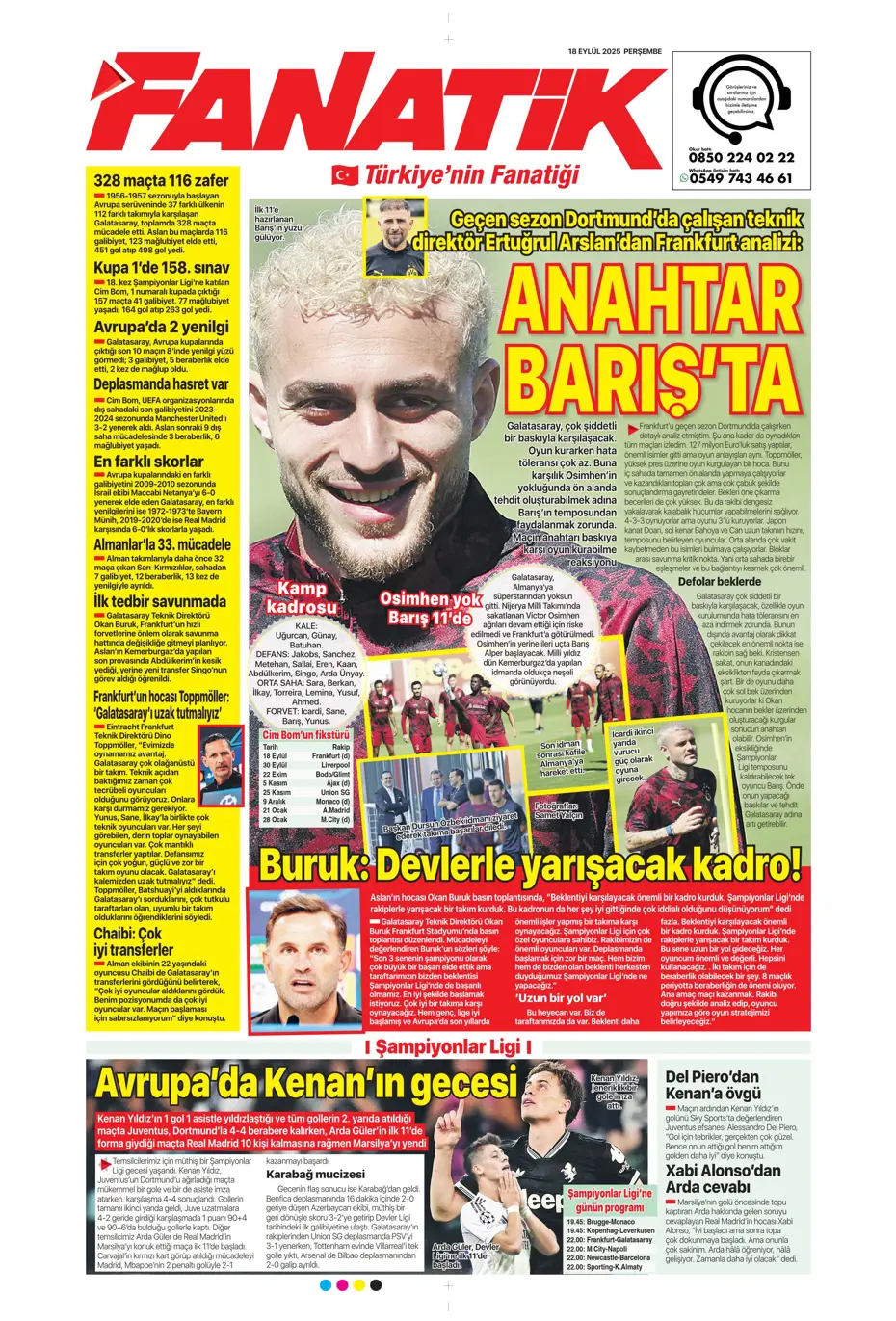 "Fenerbahçe 'Can' evinden vuruldu" | Sporun manşetleri - 19