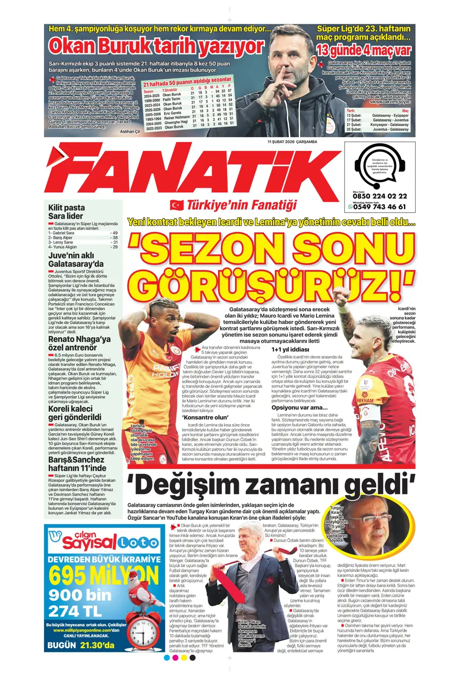 "Lemina ve Icardi için Galatasaray'dan kesin karar çıktı" | Sporun manşetleri - 31 "Lemina ve Icardi için Galatasaray'dan kesin karar çıktı" | Sporun manşetleri - 31