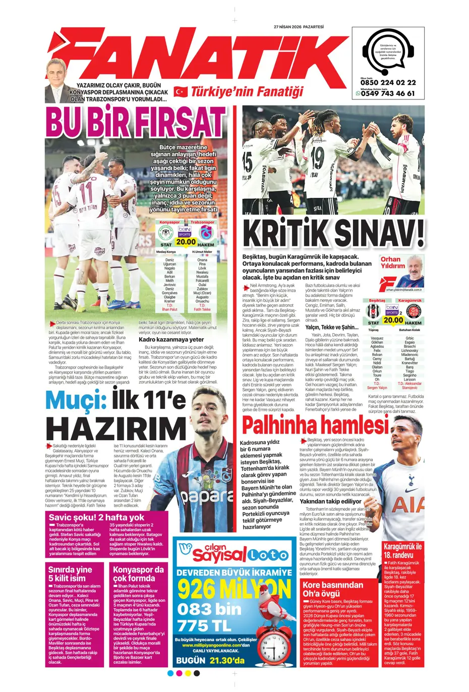 "Aslan Fener'i 7 bitirdi" | Sporun manşetleri - 39 "Aslan Fener'i 7 bitirdi" | Sporun manşetleri - 39