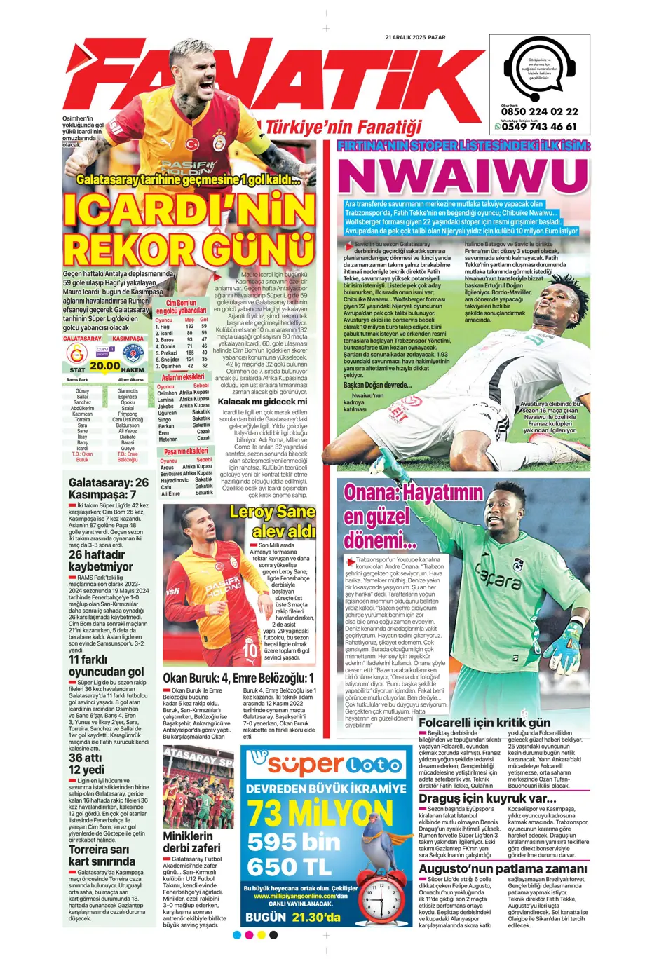 "Transferde Yusuf Sarı bombası" | Sporun manşetleri - 32