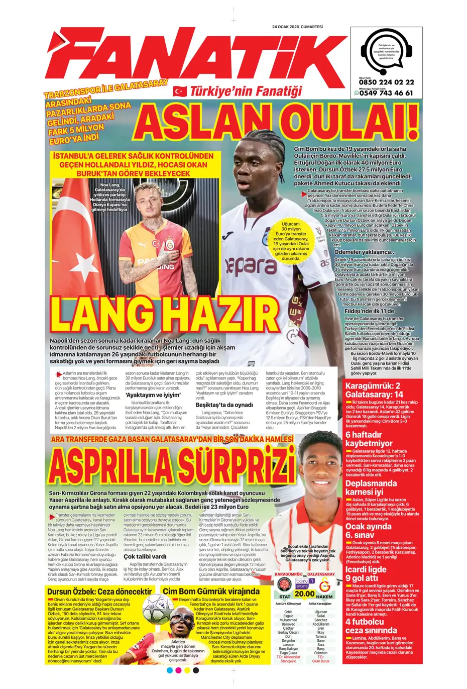 "Yaser Asprilla, Galatasaray'da" | Sporun manşetleri - 29