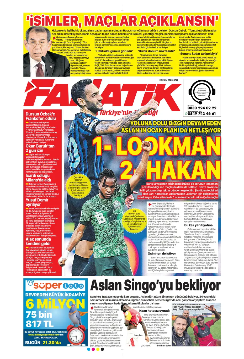 "Galatasaray'dan ocakta 2 bomba transfer" | Sporun manşetleri - 30 "Galatasaray'dan ocakta 2 bomba transfer" | Sporun manşetleri - 30