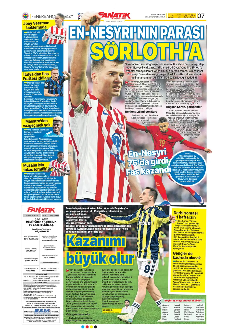 "Fenerbahçe'den Talisca'yla ilgili son karar çıktı" | Sporun manşetleri - 27 "Fenerbahçe'den Talisca'yla ilgili son karar çıktı" | Sporun manşetleri - 27