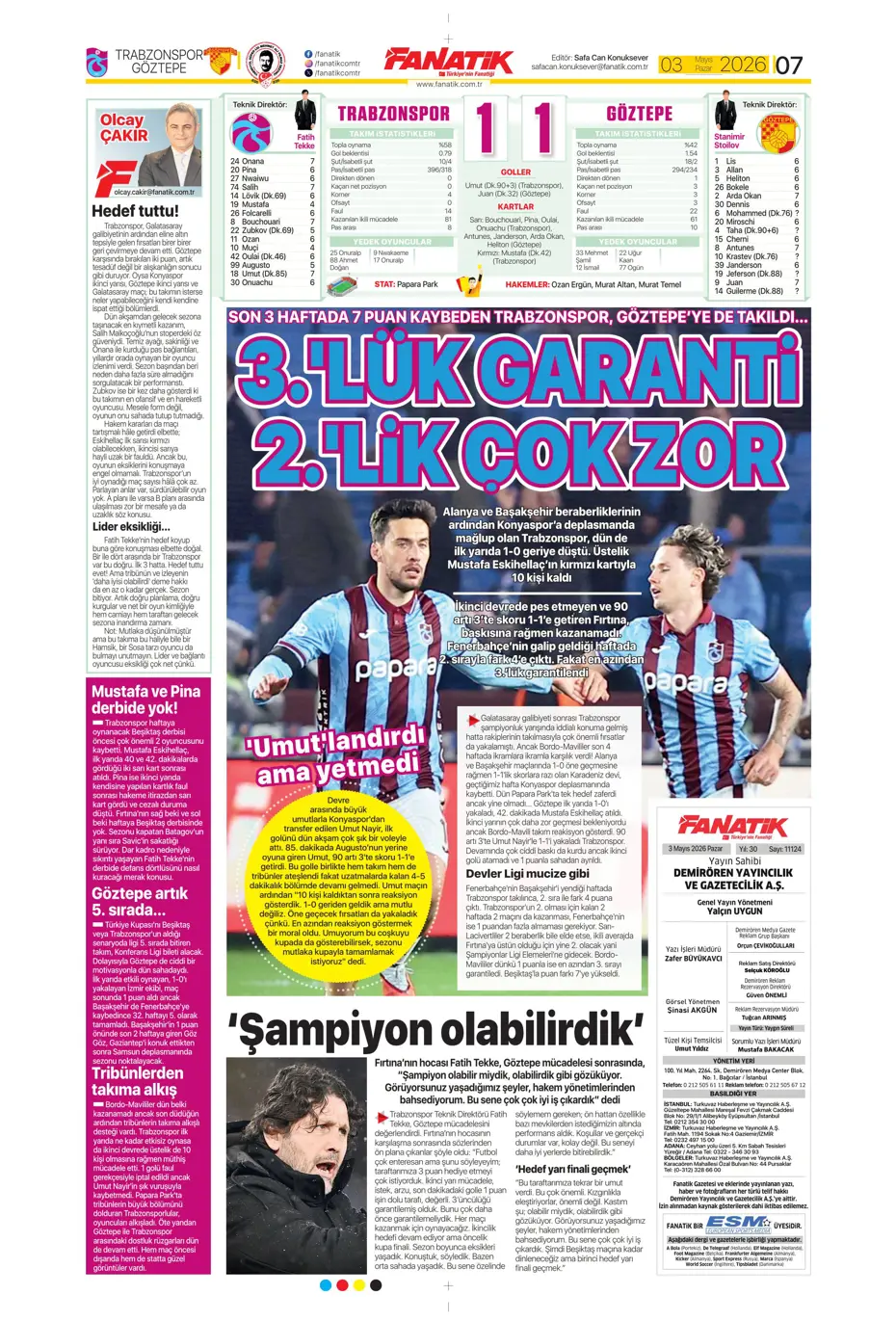 Galatasaray dördüncüyü ararken dört yedi | Sporun manşetleri - 39 Galatasaray dördüncüyü ararken dört yedi | Sporun manşetleri - 39
