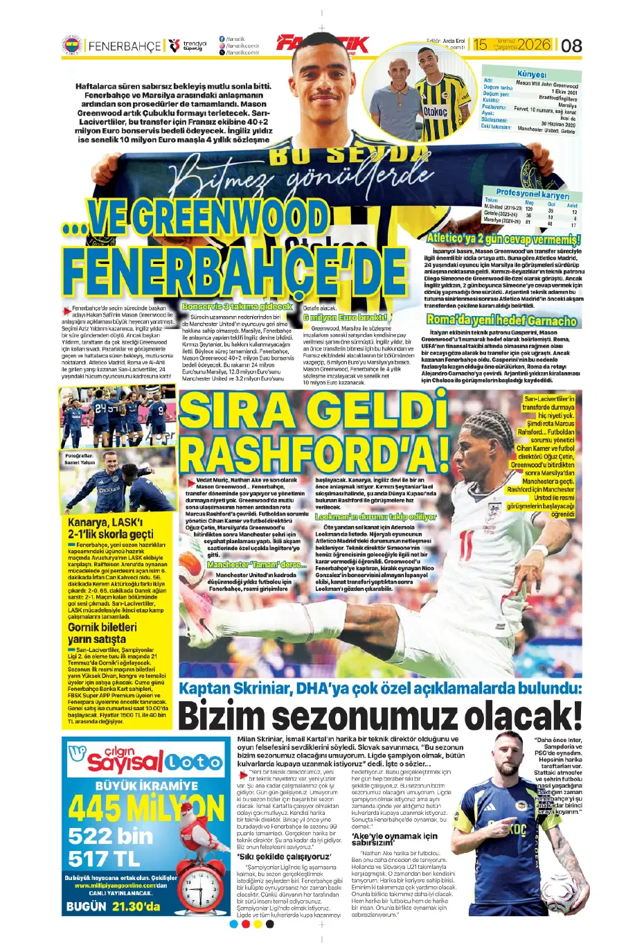 "Sıra geldi Rashford'a" | Sporun manşetleri - 17