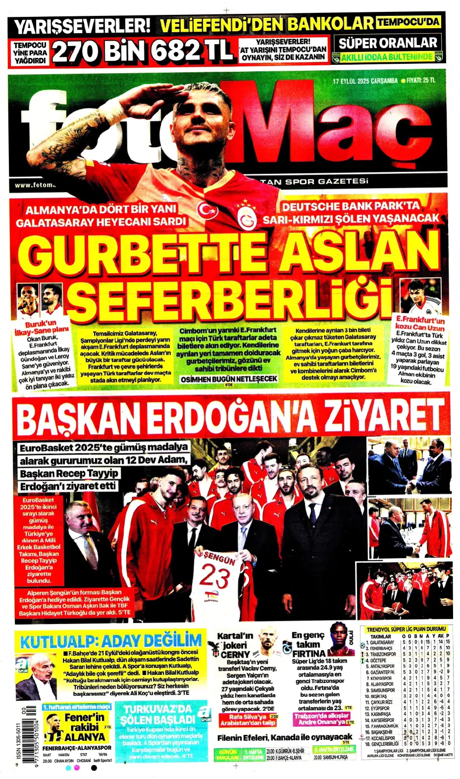 "Okan Buruk'un İlkay-Sane planı" | Sporun manşetleri - 16