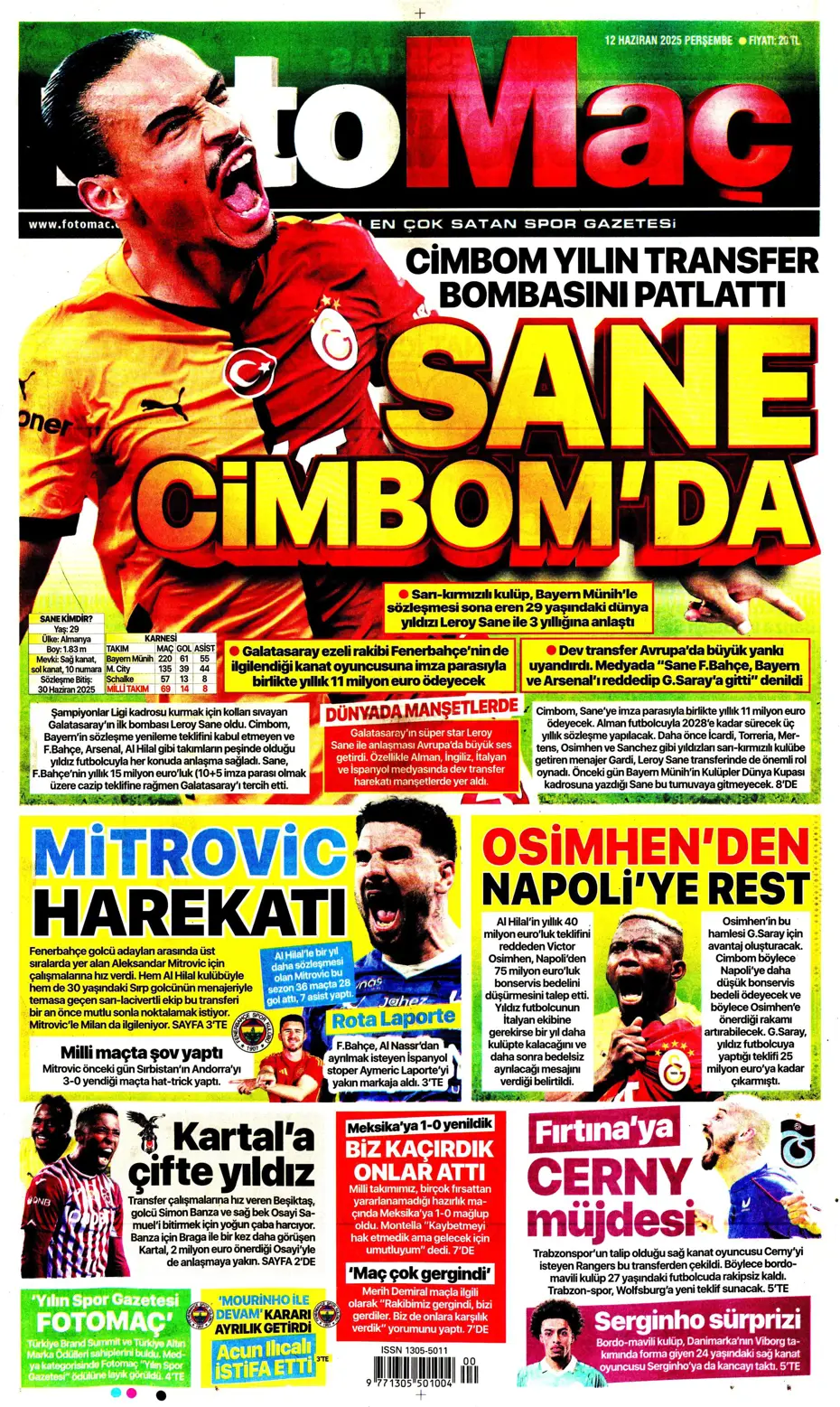 "Osimhen'in yerine En-Nesyri" | Sporun manşetleri - 25