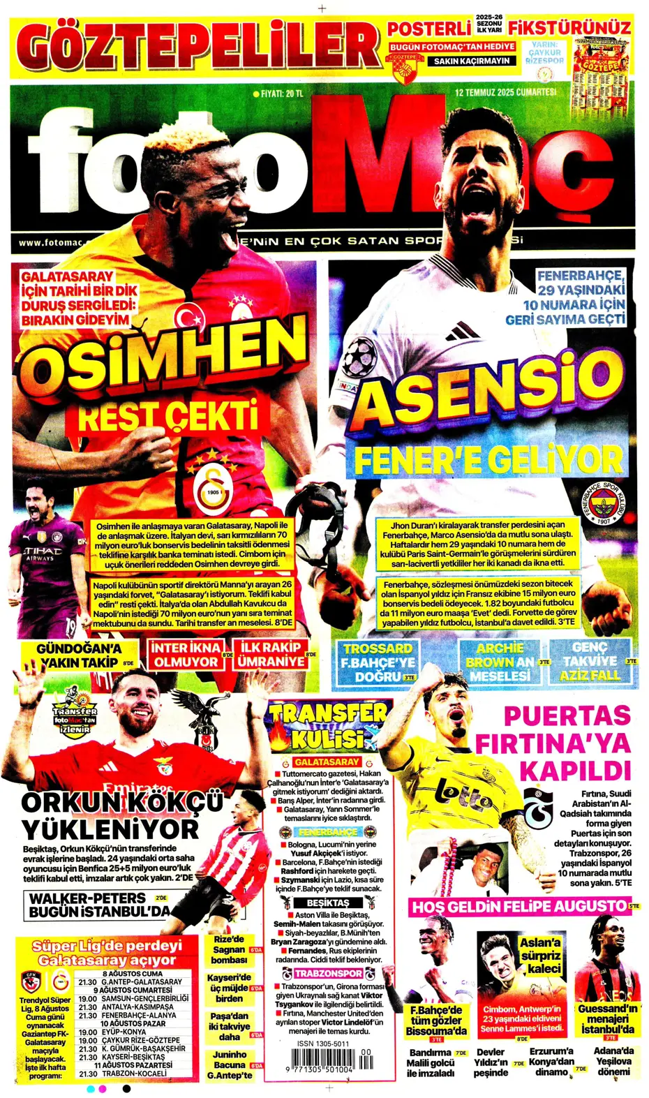 "Asensio ve Skriniar birlikte geliyor" | Sporun manşetleri - 24